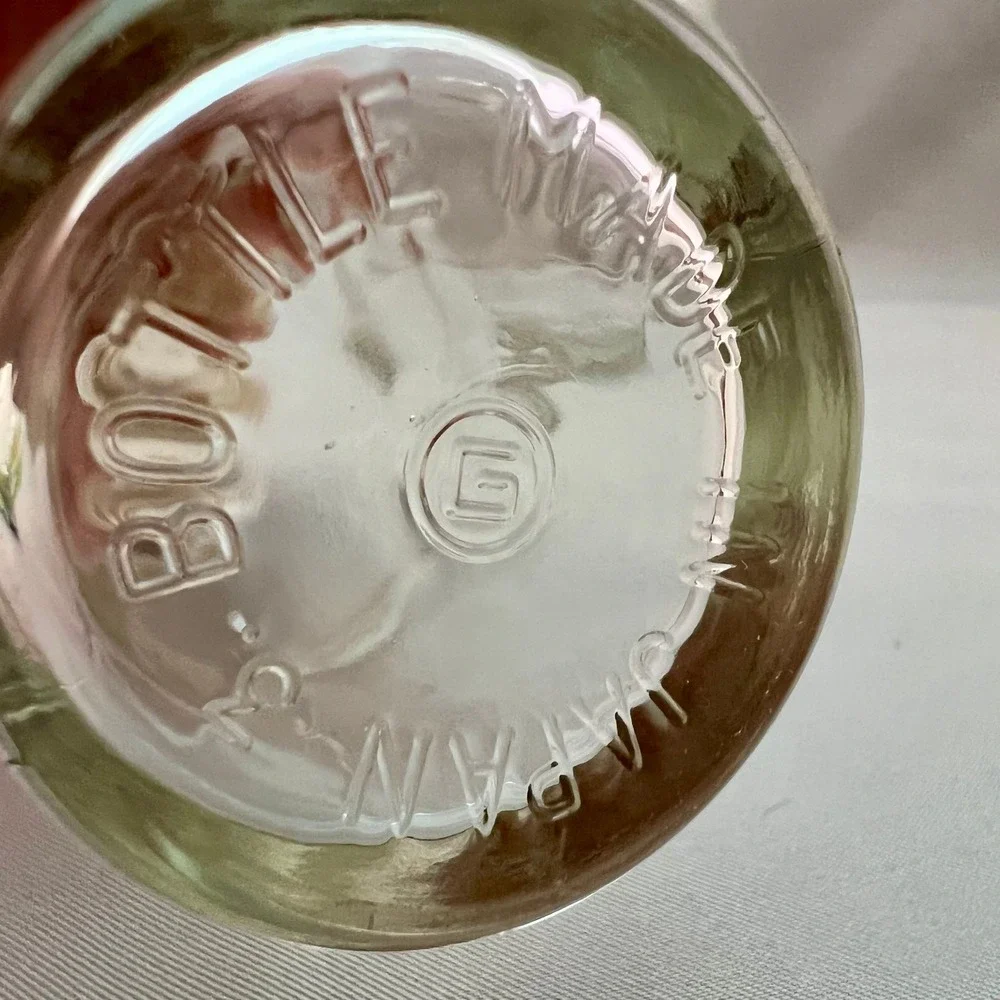 Vintage Apothecary Spice Jars Unisex OS Clear Excellent Japan Glass Set of 2